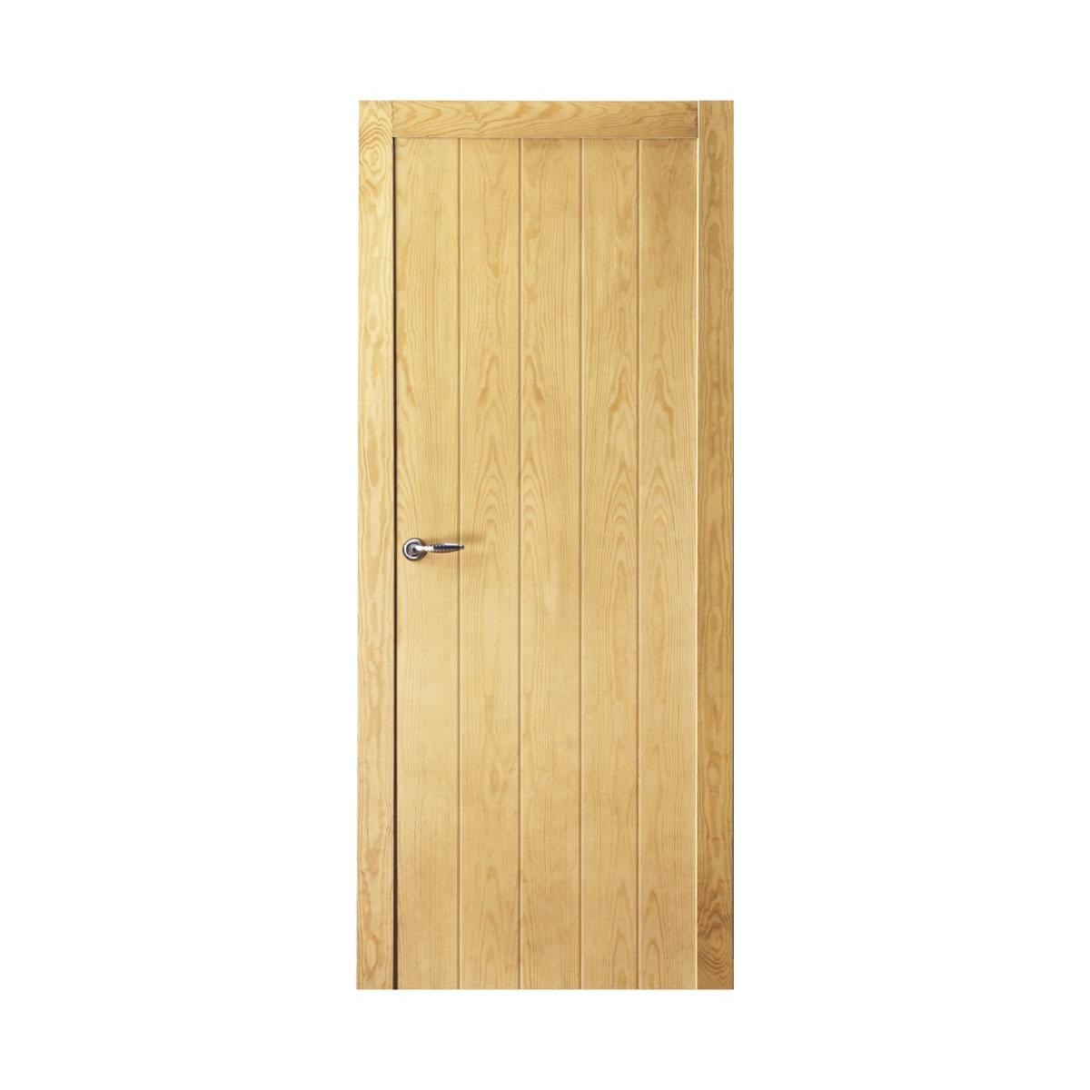 puerta rustica de madera maciza