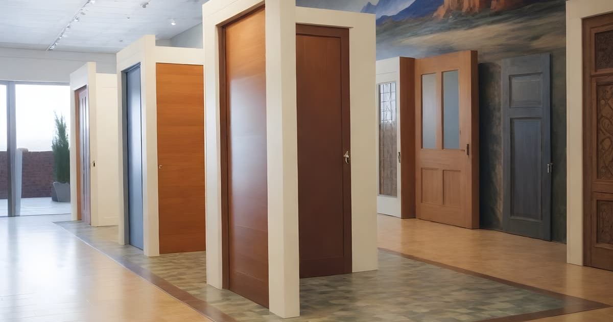 foto de exposicion de diferentes tipos de puertas