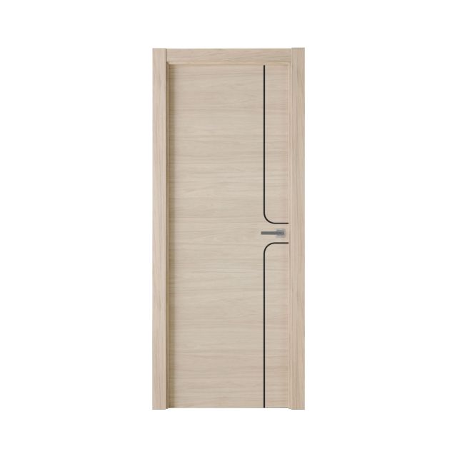 Puerta melamina X1004 roble arena con greca negra