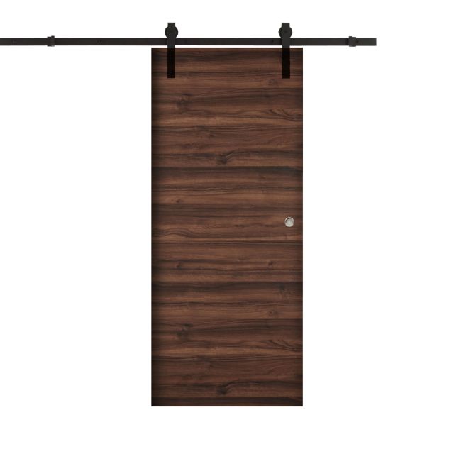 puerta corredera nogal selva lisa X1000 laminado