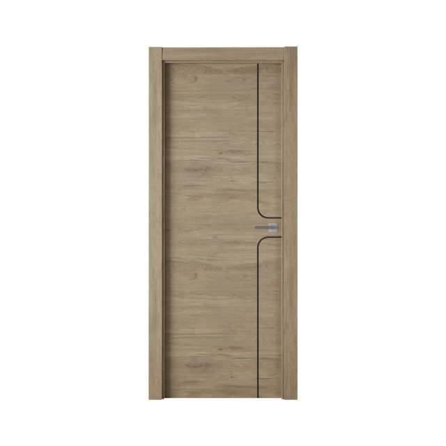 puerta laminada X1004 roble urban con greca negra
