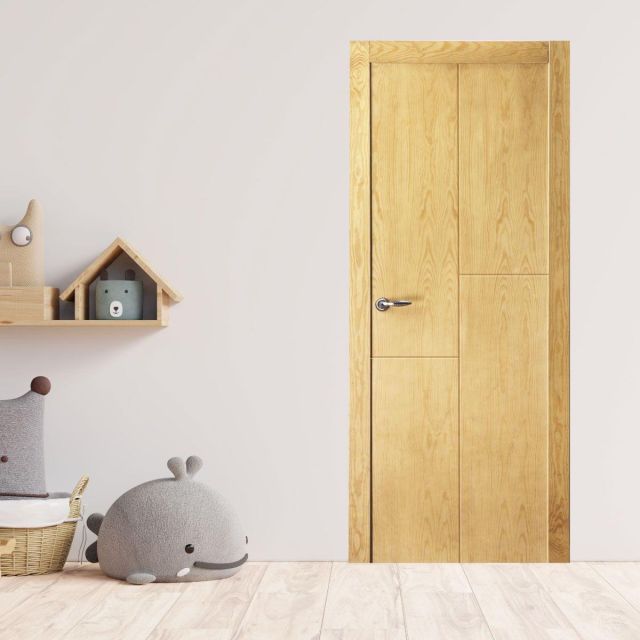 puerta maciza de madera al201 en habitación