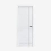 puerta blanca con rayas