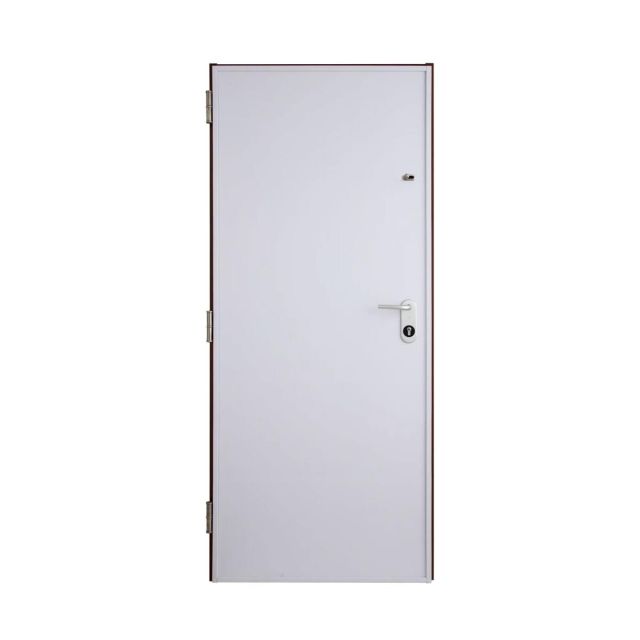 puerta acorazada blanca interior