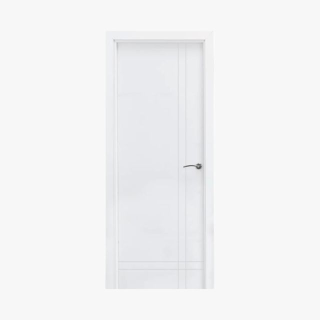 puerta lacada blanca 4 rayas