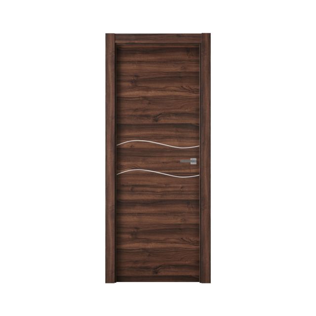 puerta laminada X1003 nogal selva con greca blanca