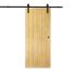 puerta corredera clásica 5 rayas maciza de pino lacada natural alc5