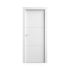 Puerta Lacada Blanca Maciza Modelo TB803 con tres cuadros
