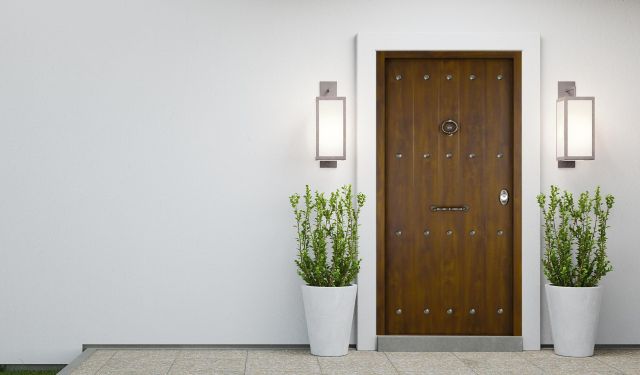 puerta exterior acorazada rustica