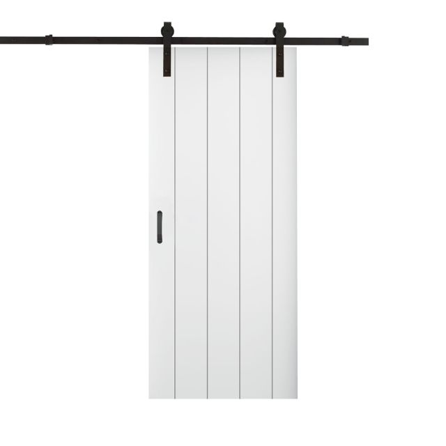 puerta corredera de granero blanca tbc840