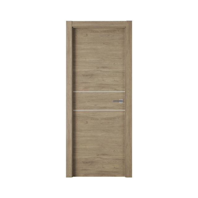 puerta melamina roble urban con greca blanca